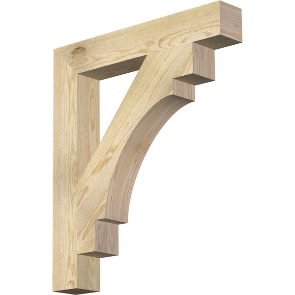 Ekena Millwork Merced Block Rough Sawn Bracket, Douglas Fir, 4"W x 26"D x 30"H BKT04X26X30MRC05RDF - main